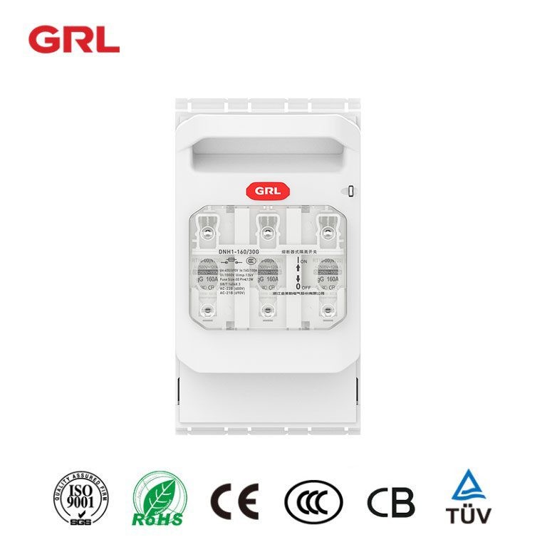 El interruptor de fusible de desconexión de CA de 3 fases DNH1-160 / 31G es un tipo de sistema de barra de bus que se utiliza para desconectar el fusible de la barra de bus.