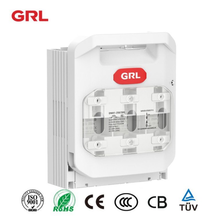 El interruptor de desconexión de fusibles de 3 fases tipo 250A DNH1 - 250 / 31G es un interruptor que se utiliza para desconectar la barra de bus.