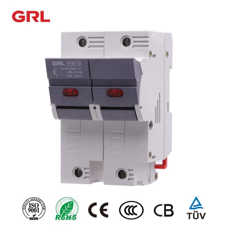 GRL Fusible RT18-125-2P Fuse Holder tamaño de fusible 22 * 58