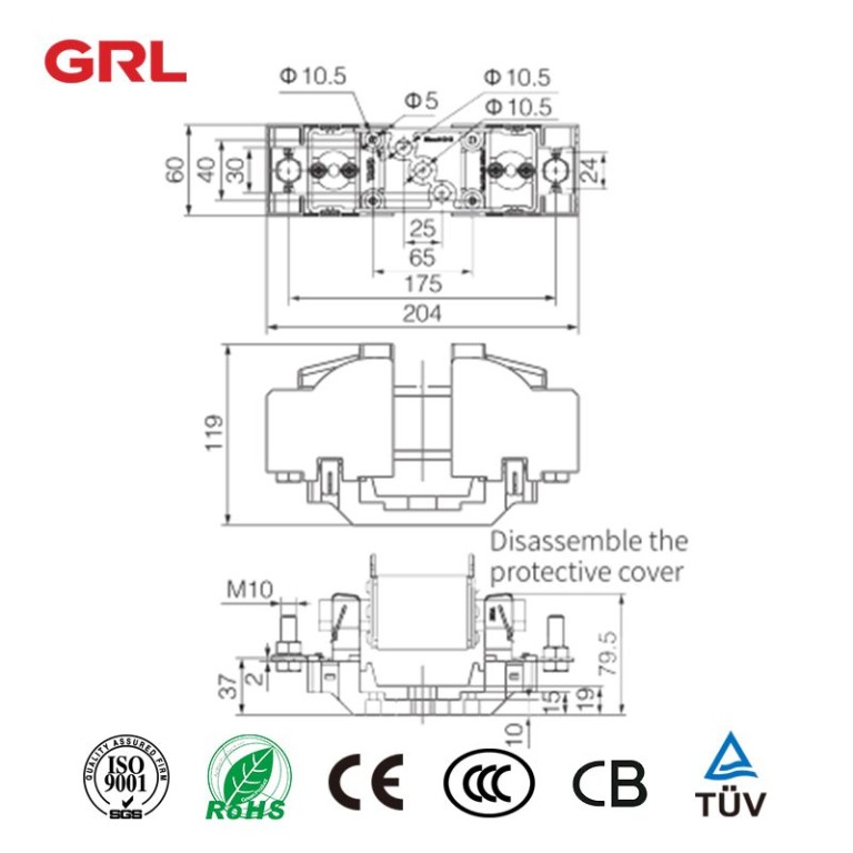 Soporte de fusible en línea auto serie DNF1-1 NH1 enlace de fusible