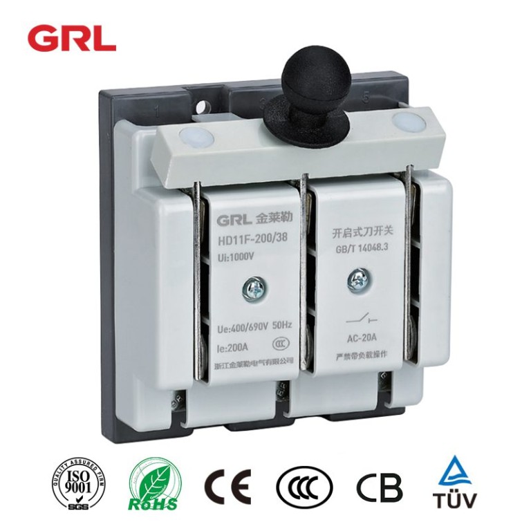 Serie HD11F (Modelo G) Interruptor de cuchillo abierto con cubierta protectora