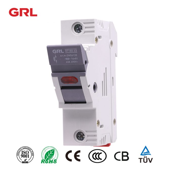 GRL din rail fusible RT18X-63 con indicador LED tamaño de fusible 14 * 51