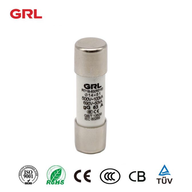 Posición del enlace del fusible R016 2A – 63A 500VAC enlace del fusible 14 * 51 soporte del fusible