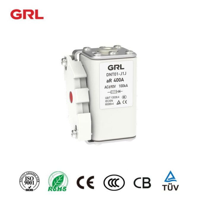 Fusibles para protección de dispositivos semiconductores DNT-J1J Serie 690VAC aR fusible