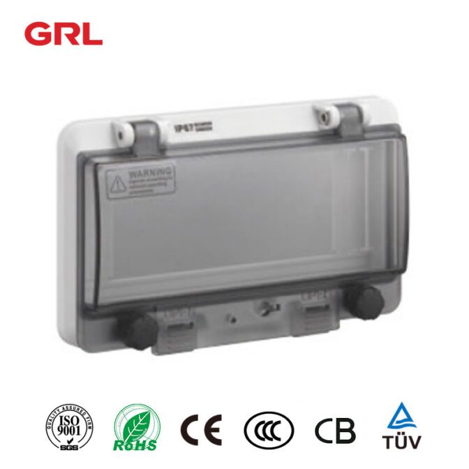 Ventana de protección transparente impermeable IP67 caja de distribución de energía impermeable