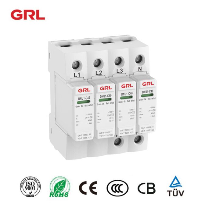 Dispositivo de protección contra sobretensiones SPD 275V ~ 550V AC Proveedores GRL